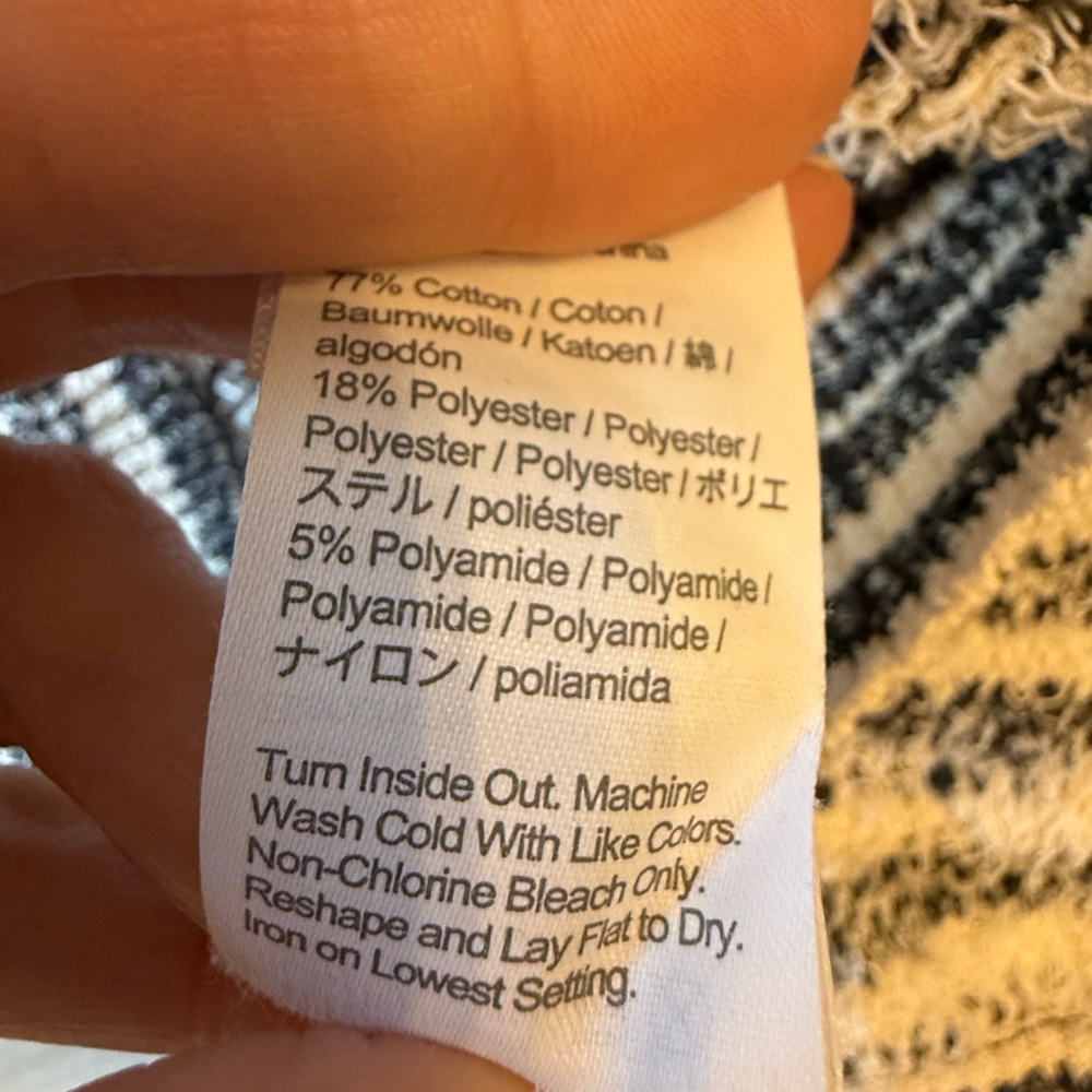 J. Crew Space Dyed Cream and Black Cardigan Classic Quiet Luxury Small - Picture 8 of 10